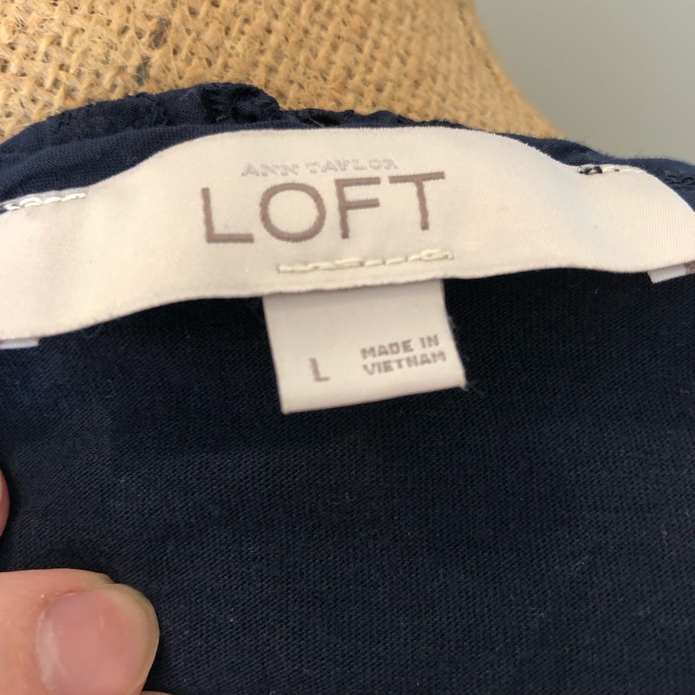 LOFT Ruffled Eyelet Tank - Picture 4 of 5